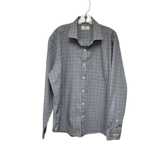Men's Southern Pines Plaid Long Sleeve Casual/Business/Golf Shirt Color Blue XXL - Picture 1 of 7